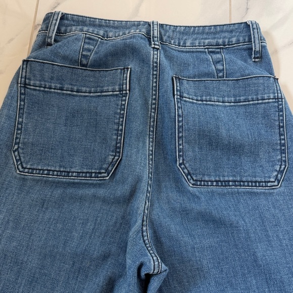 Madewell Emmett Wide-Leg Crop Rosalie Wash Medium Denim Jeans Women’s Size 26 - Picture 8 of 15